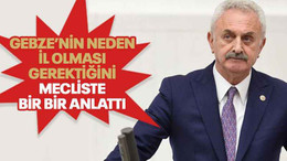 Gebze’nin neden il olması gerektiğini mecliste bir bir anlattı